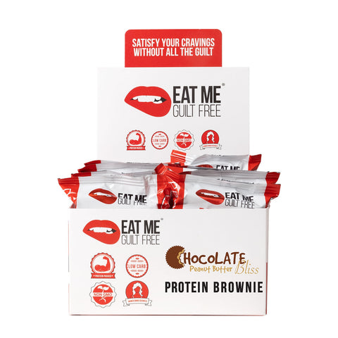 BOX -EAT ME Brownie Chocolate Peanut Butter Bliss 12x55 g