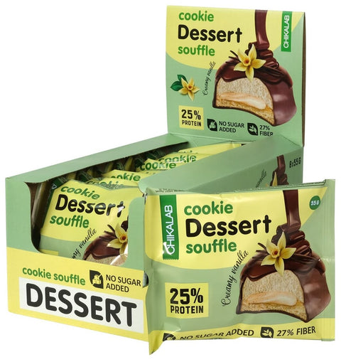 BOX- CHIKALAB Glazed cookie Dessert Creamy Vanilla 8 X 55 G