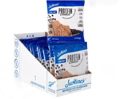 BOX -Justines Protein Cookie Choc Chip12x60 g