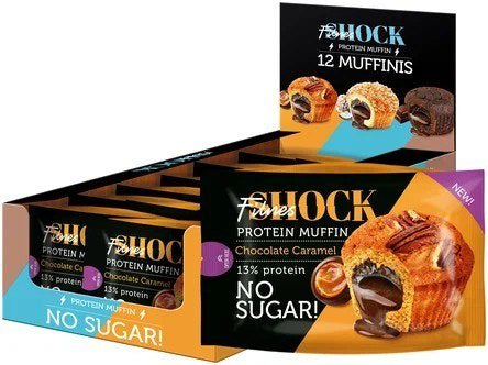 BOX- FitnessShock Muffin with filling Double chocolate 10
