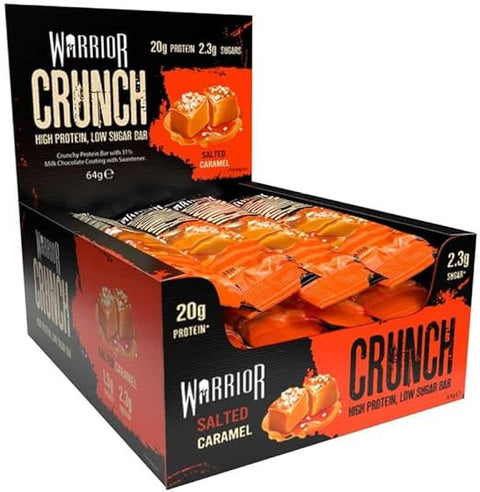 BOX - Warrior Crunch Bar Salted Caramel 12X64 G