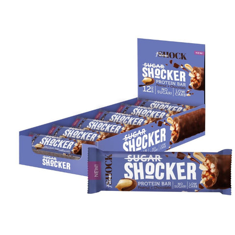 BOX - Glazed FitnessShock Bar "Peanut-chocolate" 12x35G
