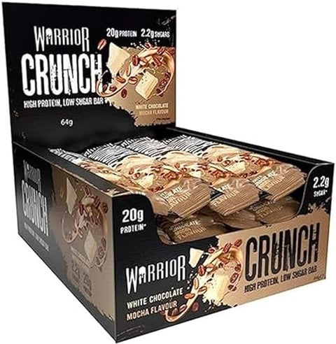 BOX - Warrior Crunch Bar WHITE CHOCOLATE MOCHA 12X64 G