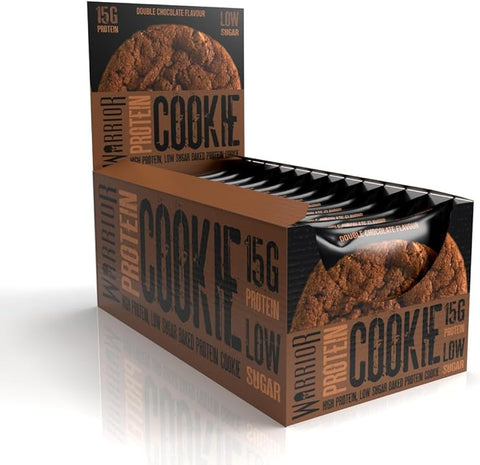 BOX - Warrior Protein Cookies Double Choc Chip12x60 g