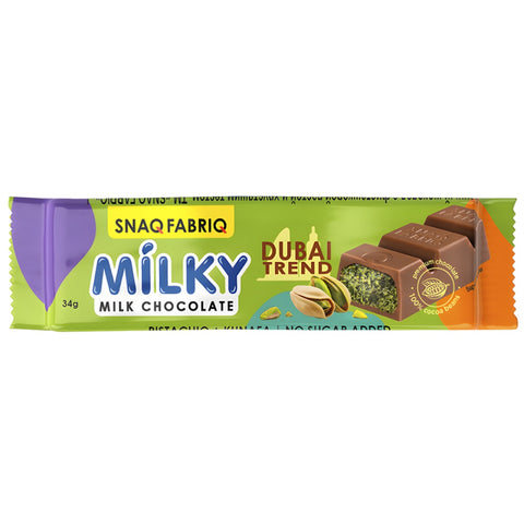 SNAQ FABRIQ MILKY with pistachio paste and crispy dough 34g DUBAI COLLECTION