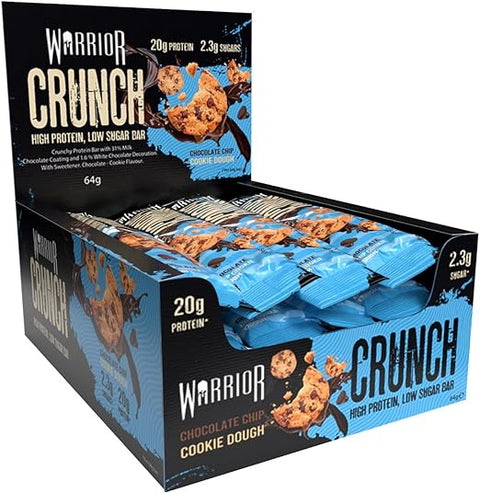 BOX - Warrior Crunch Bar CHCOLATE CHIP COOKIE DOUGH 12