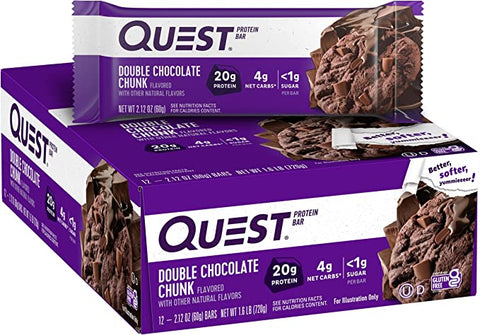 BOX -Quest Protein Bar Double Chocolate Chunk 12x60 g
