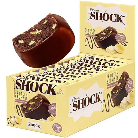 BOX - Fitness Shock Protein Brownie Banana Chocolate 10