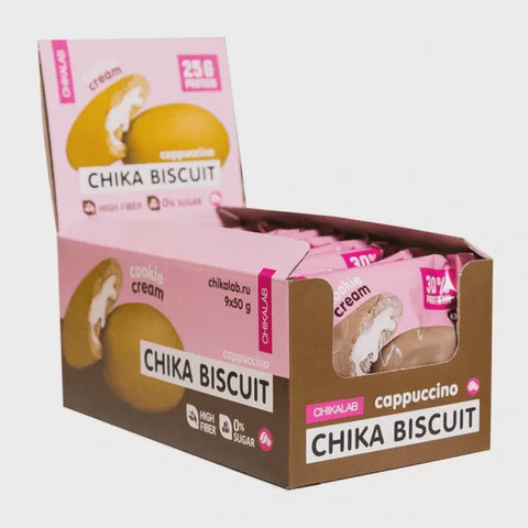 BOX -CHIKA BISCUIT Cookie Cappuccino Biscuit 9x50g