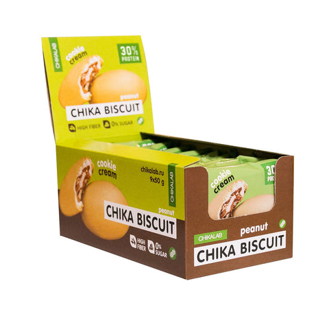 BOX -CHIKA BISCUIT Cookie Peanut Biscuit 9x50g