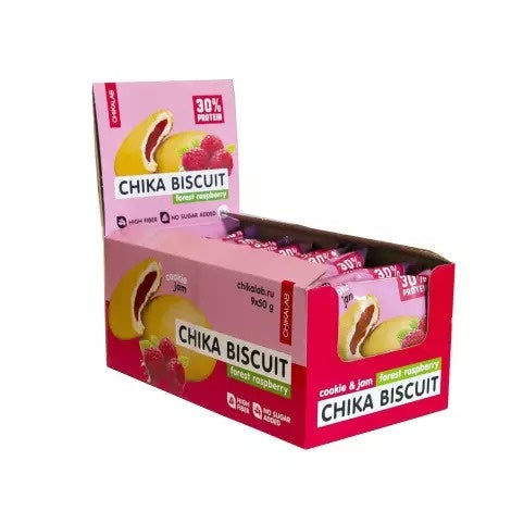 BOX -CHIKA BISCUIT Cookie Forest Raspberry Biscuit 9x50g