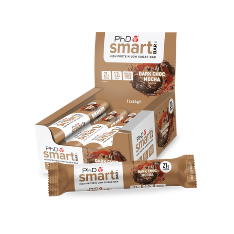 BOX - PHD Smart Bar Dark Choc Mocha 12X64 G